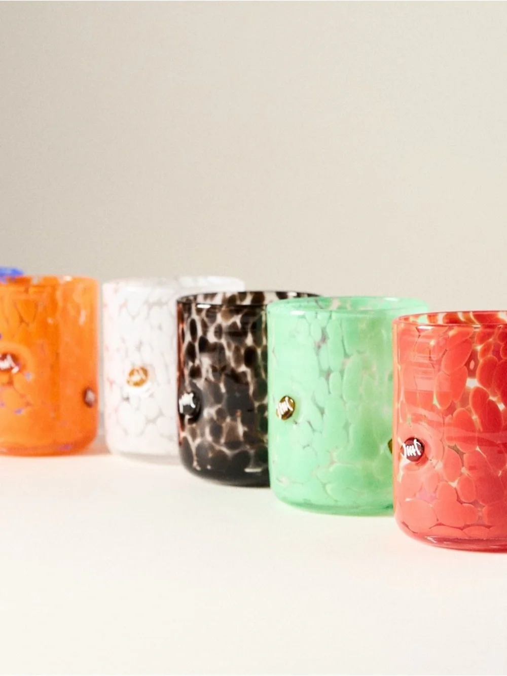 Anthropologie Ivory Football Icon Juice Glass